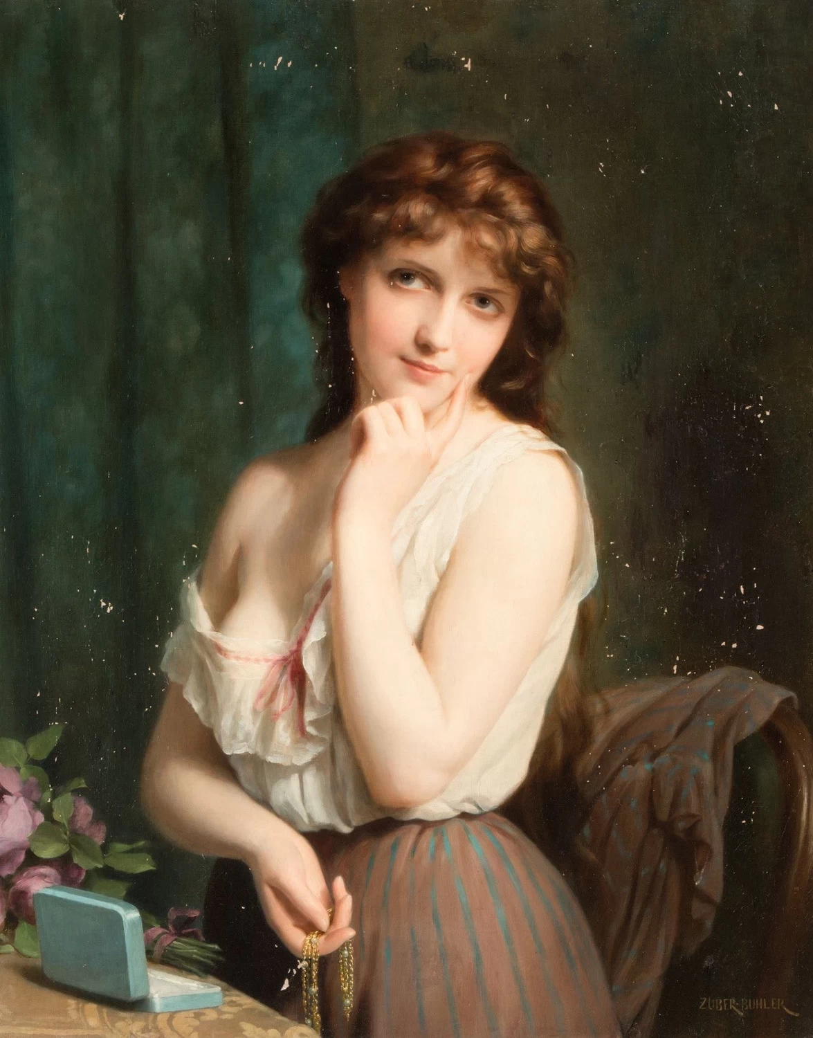 Giovane donna con i regali di un ammiratore